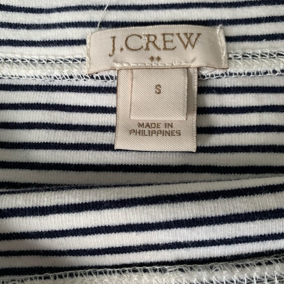 J. Crew cotton navy/white striped boat neck top, size S - Picture 4 of 7